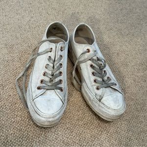 White Leather Converse